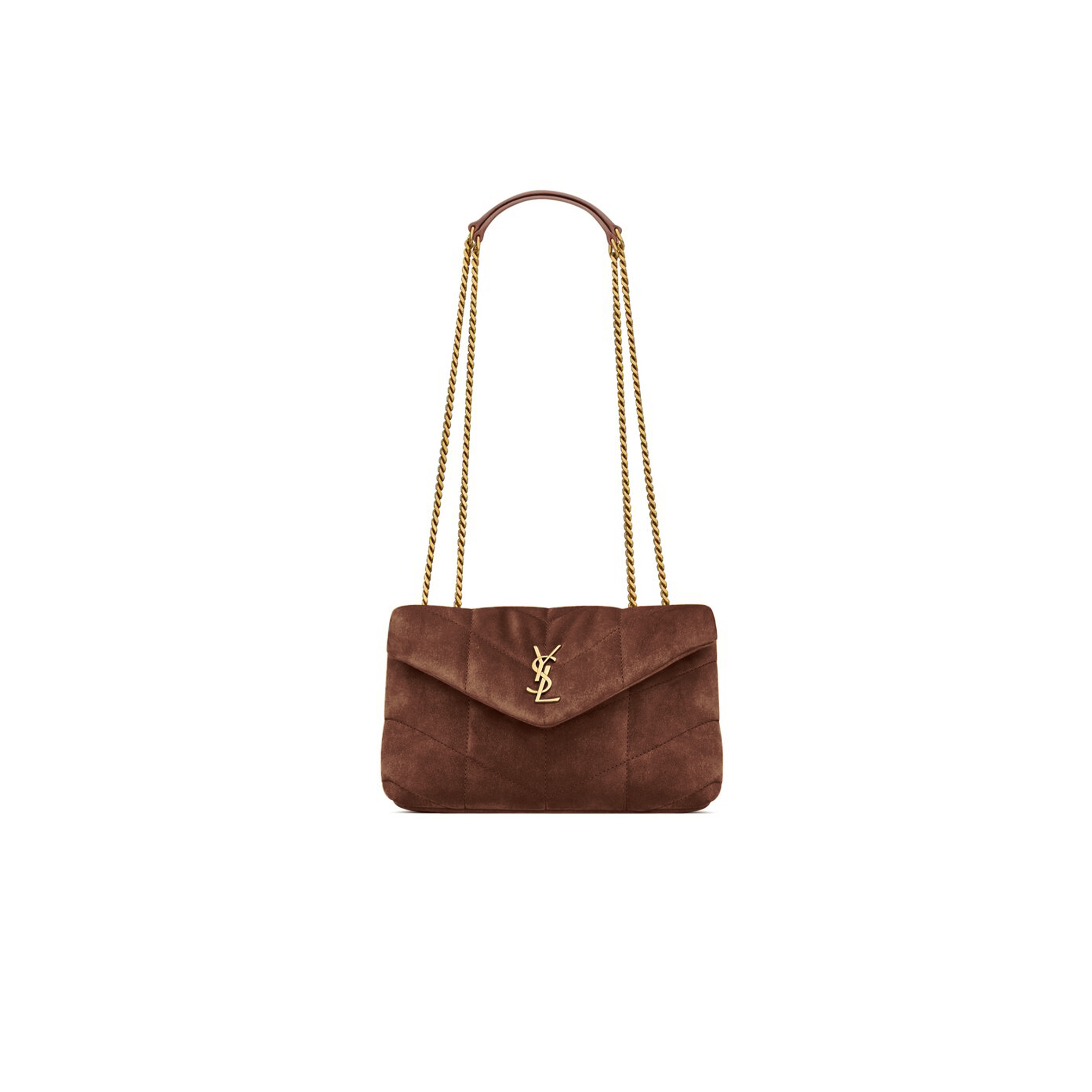 YSL TOY PUFFER IN SUEDE 759337322045 (23*15.5*8.5cm)